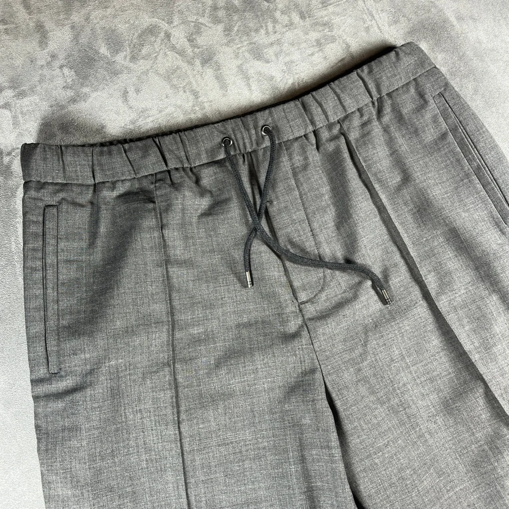 Polo Ralph Lauren Men's Relaxed Fit Gray Wool Blend Drawstring Pants Size Large